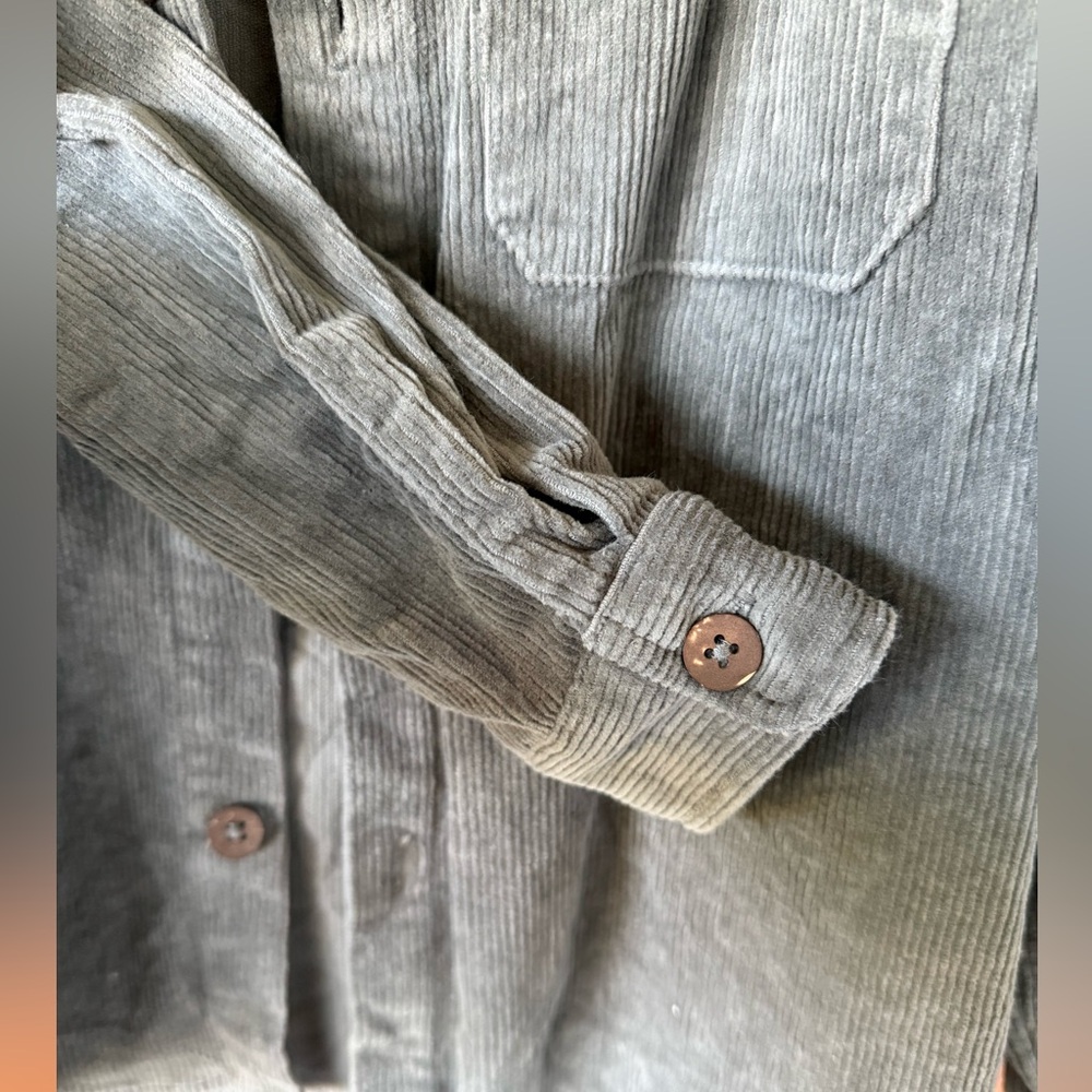 Rylee and cru grey blue corduroy shirt - Picture 5 of 5